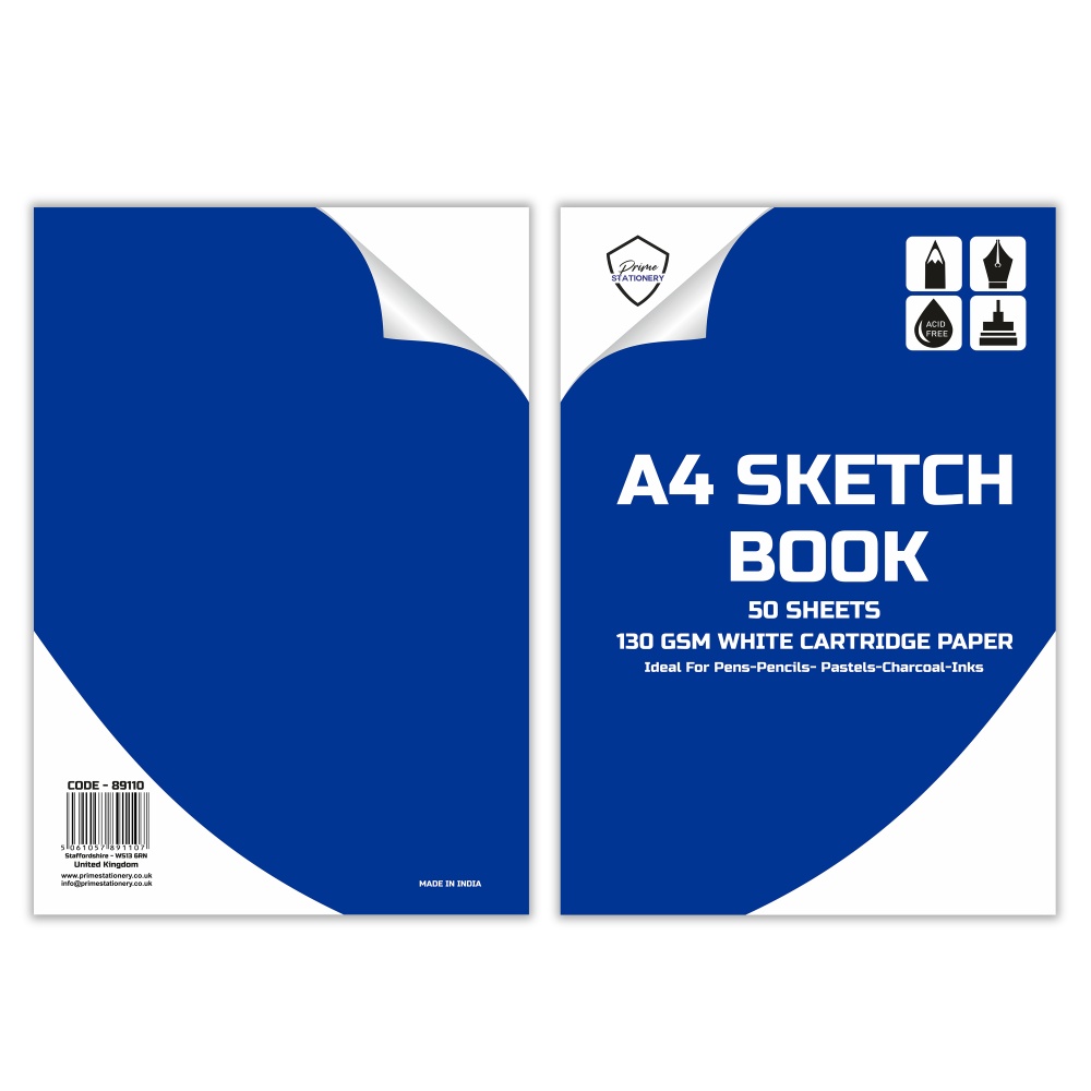 Prime A4 Sketch Book 130gsm 50 Sheets